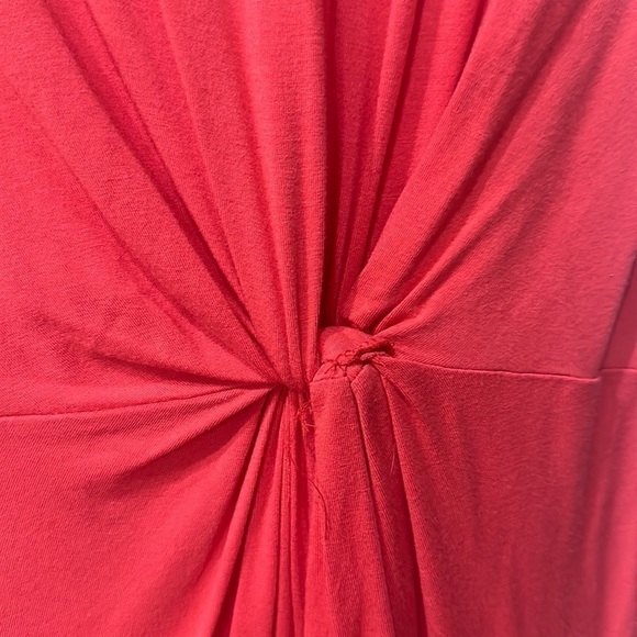 Karlie small, crewneck twist, tie waist, tangerine  dress NWT - Picture 2 of 6